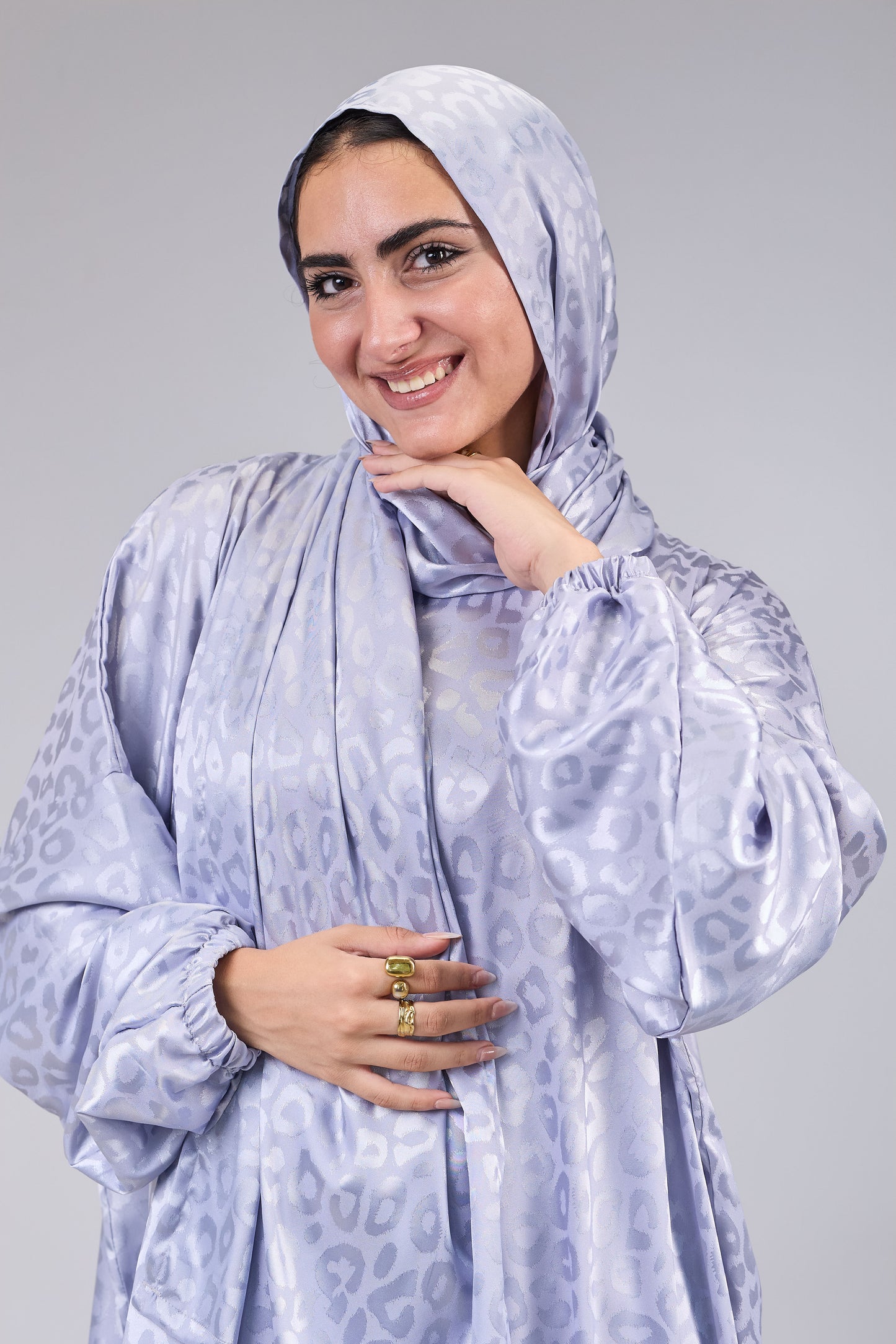 Satin Jacquard silver