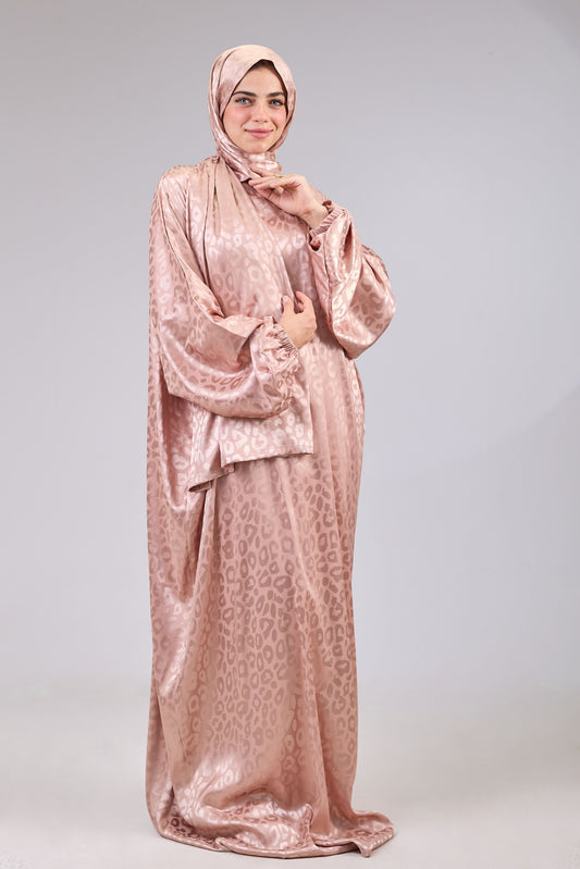 Satin Jacquard Blush Pink