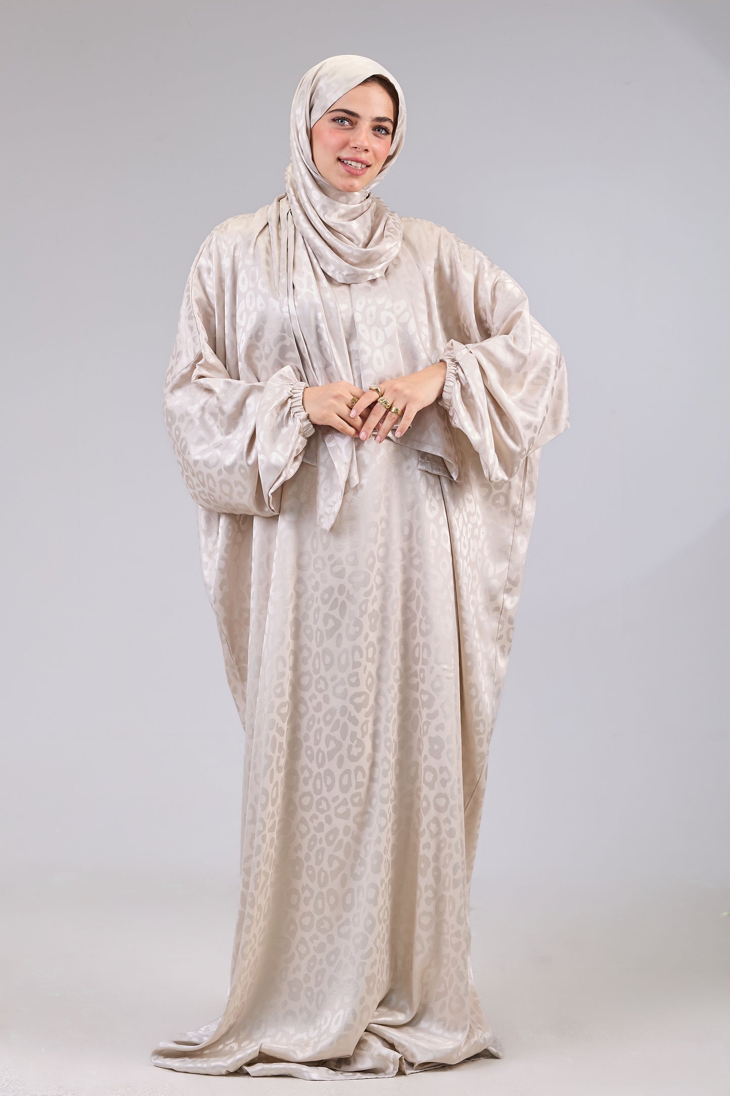 Satin Jacquard Beige