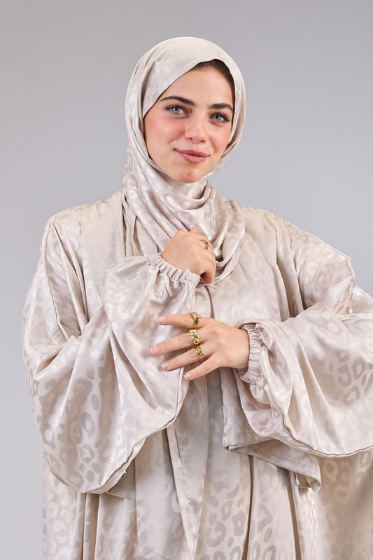 Satin Jacquard Beige