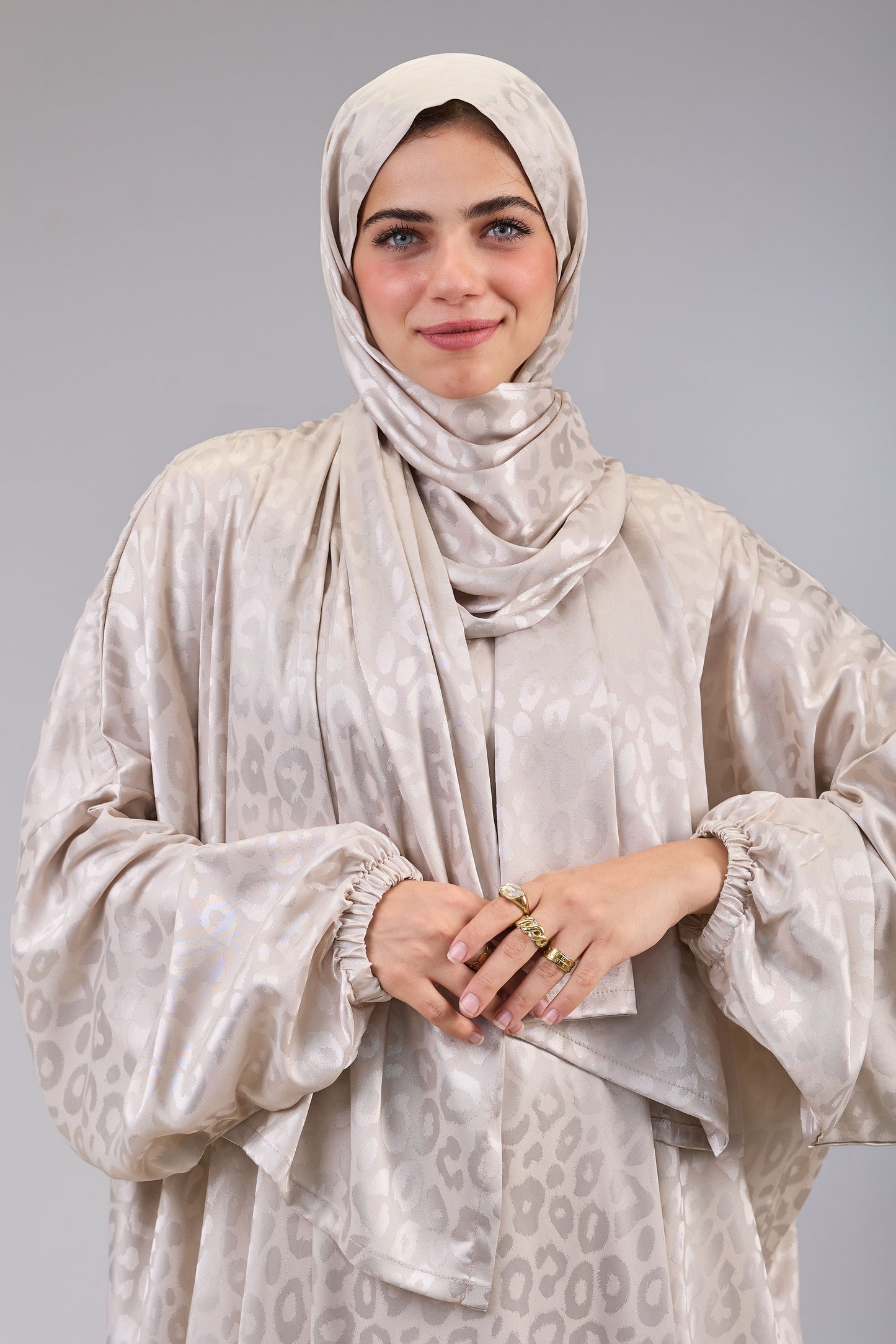 Satin Jacquard Beige