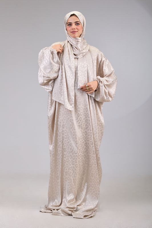 Satin Jacquard Beige