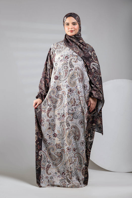 Noura Printed Satin Isdal