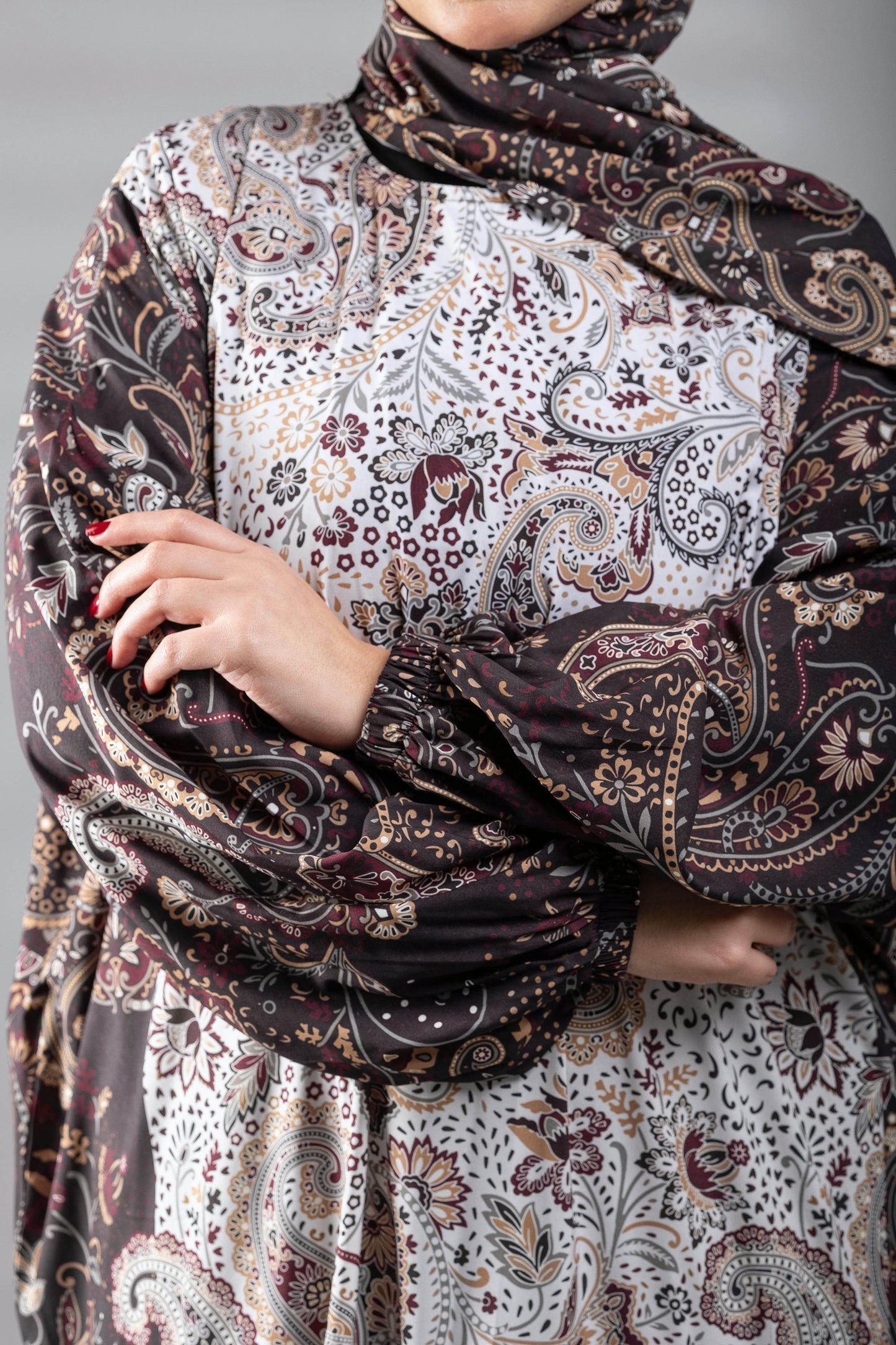 Noura Printed Satin Isdal