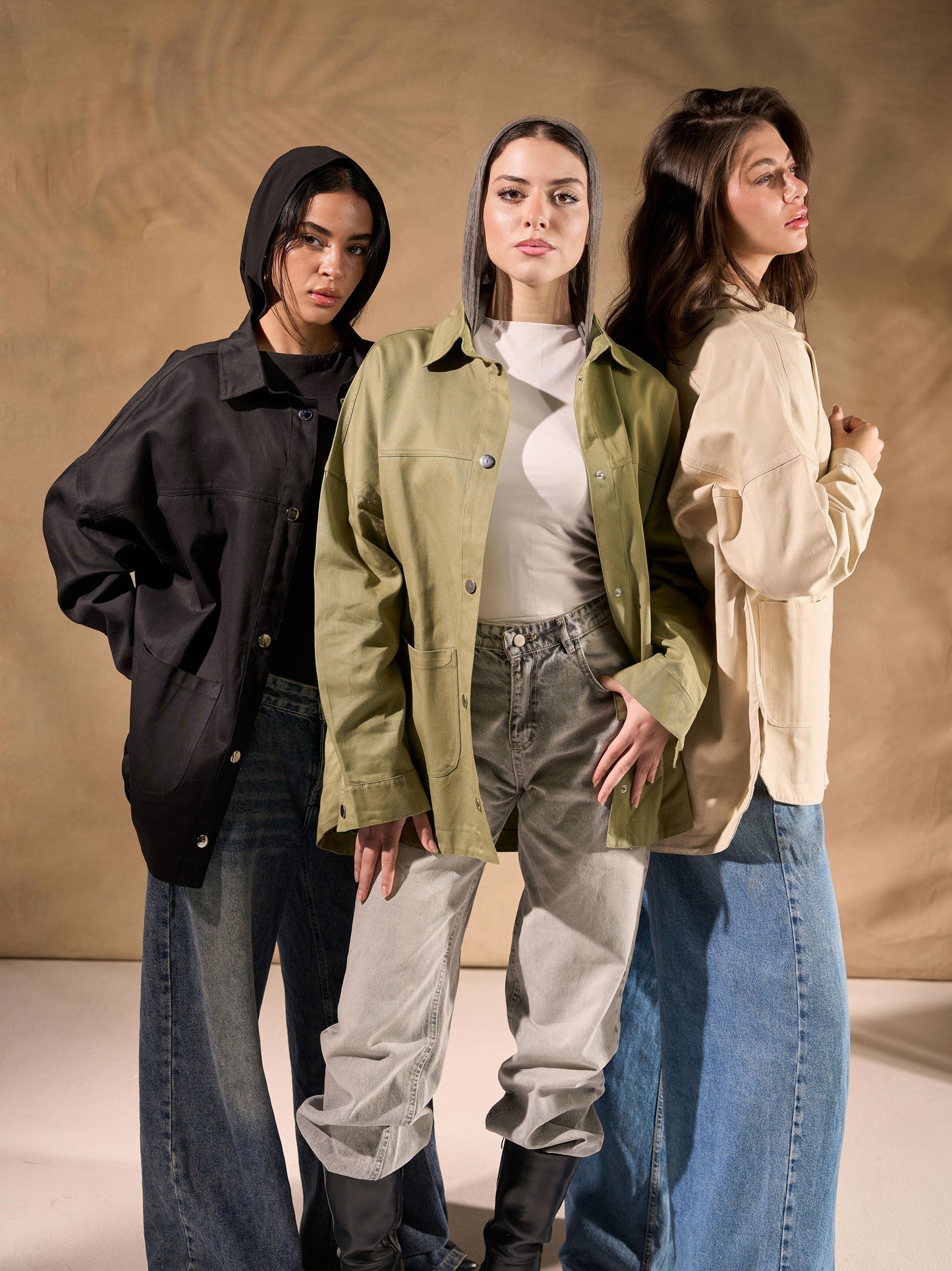 Oversized Gabardine Shacket