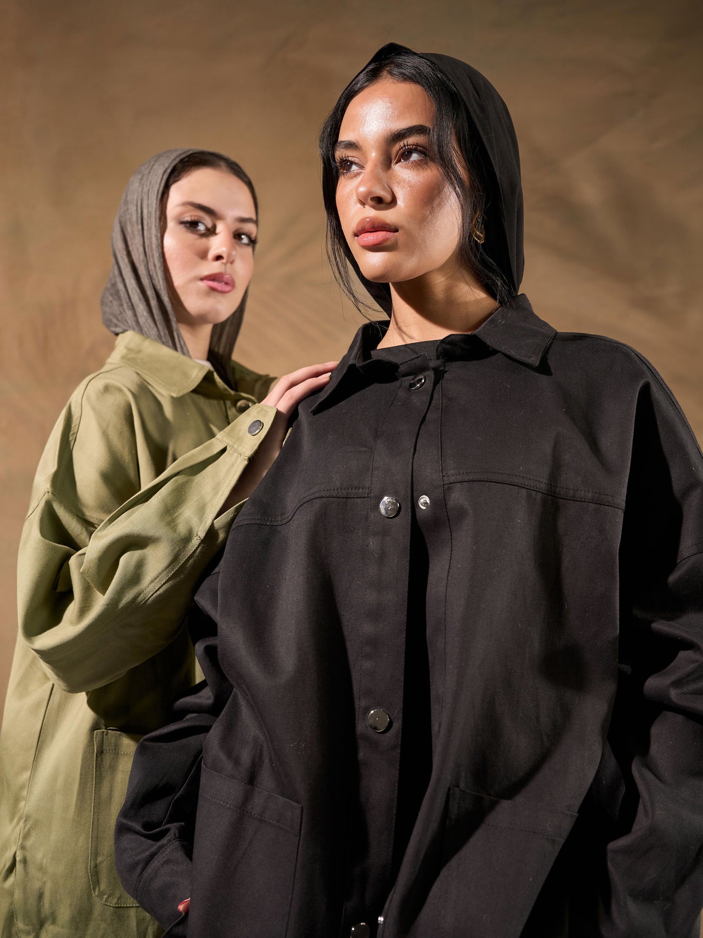 Oversized Gabardine Shacket